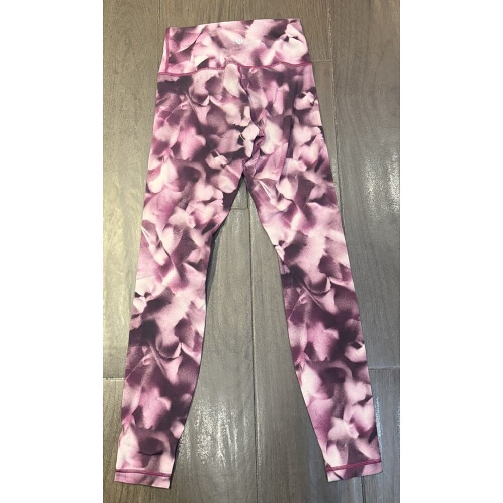 Lululemon Women Train Times Pant LW5ARBS BUAP Sz 4 Purple Print